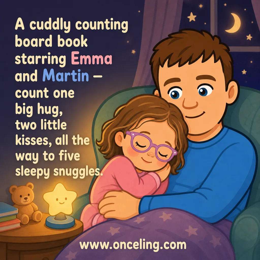 Example back cover of “One, Two, Cuddle”