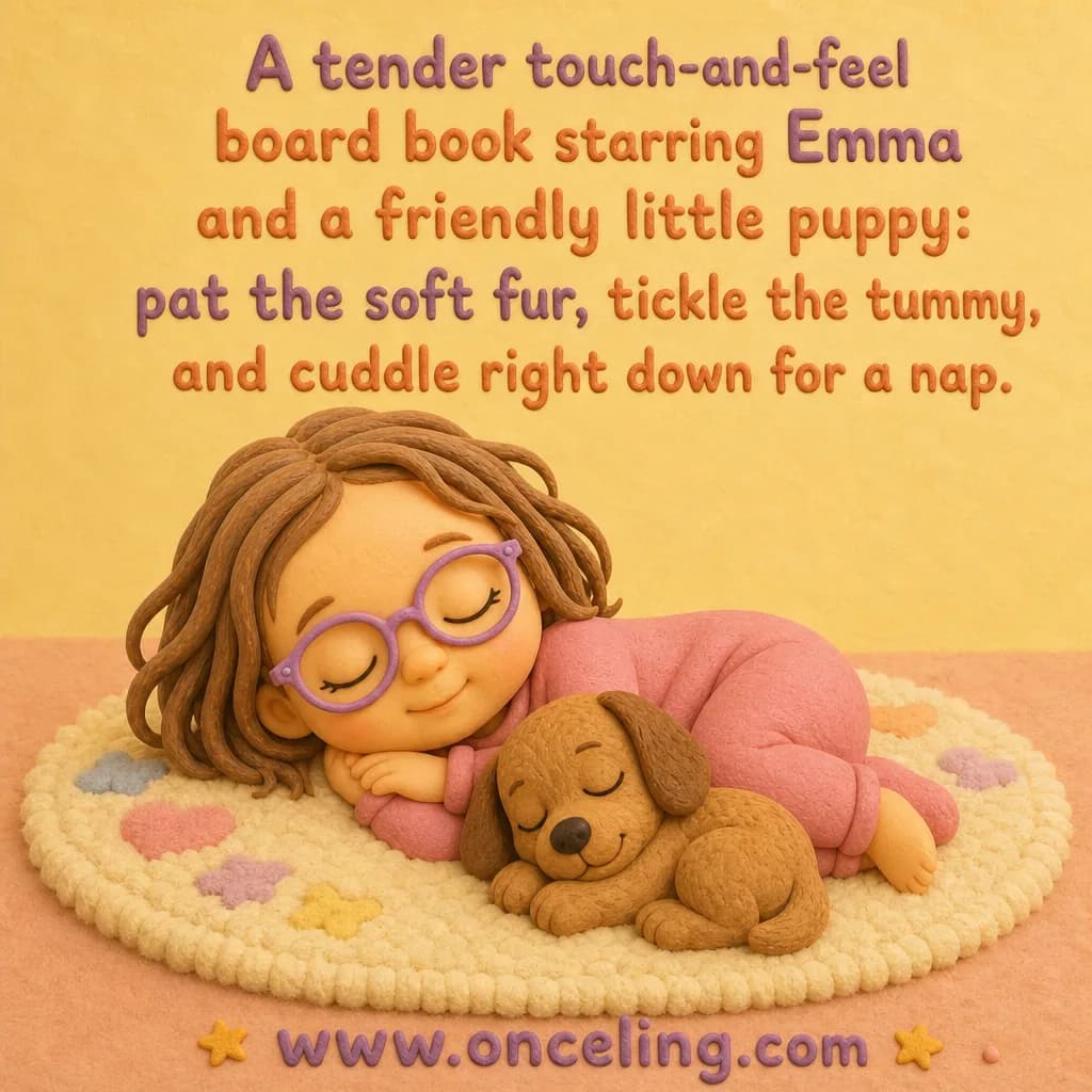 Example back cover of “Pat the Puppy”