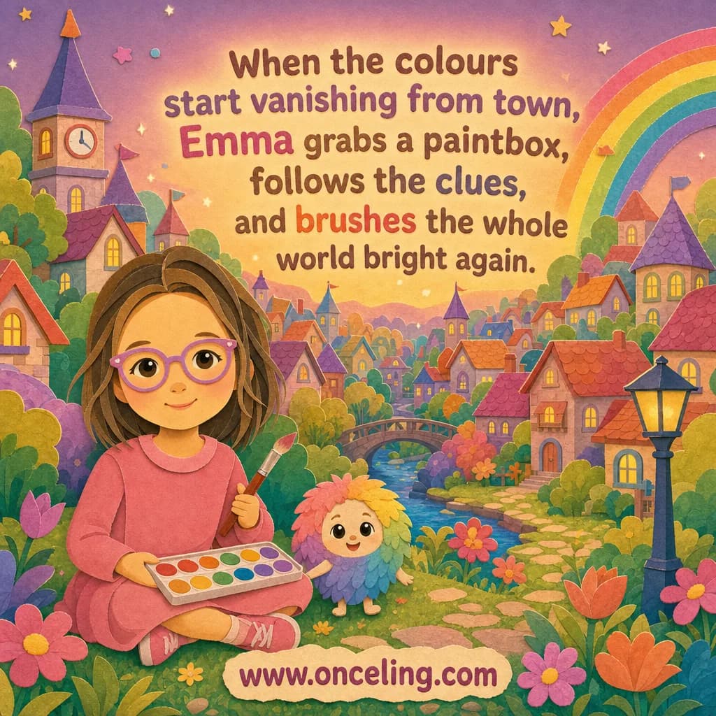 Example back cover of “The Colour Thief”
