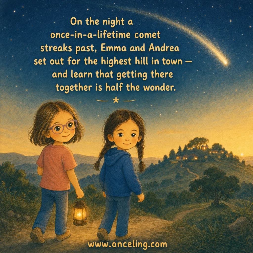 Example back cover of “The Comet Watchers”